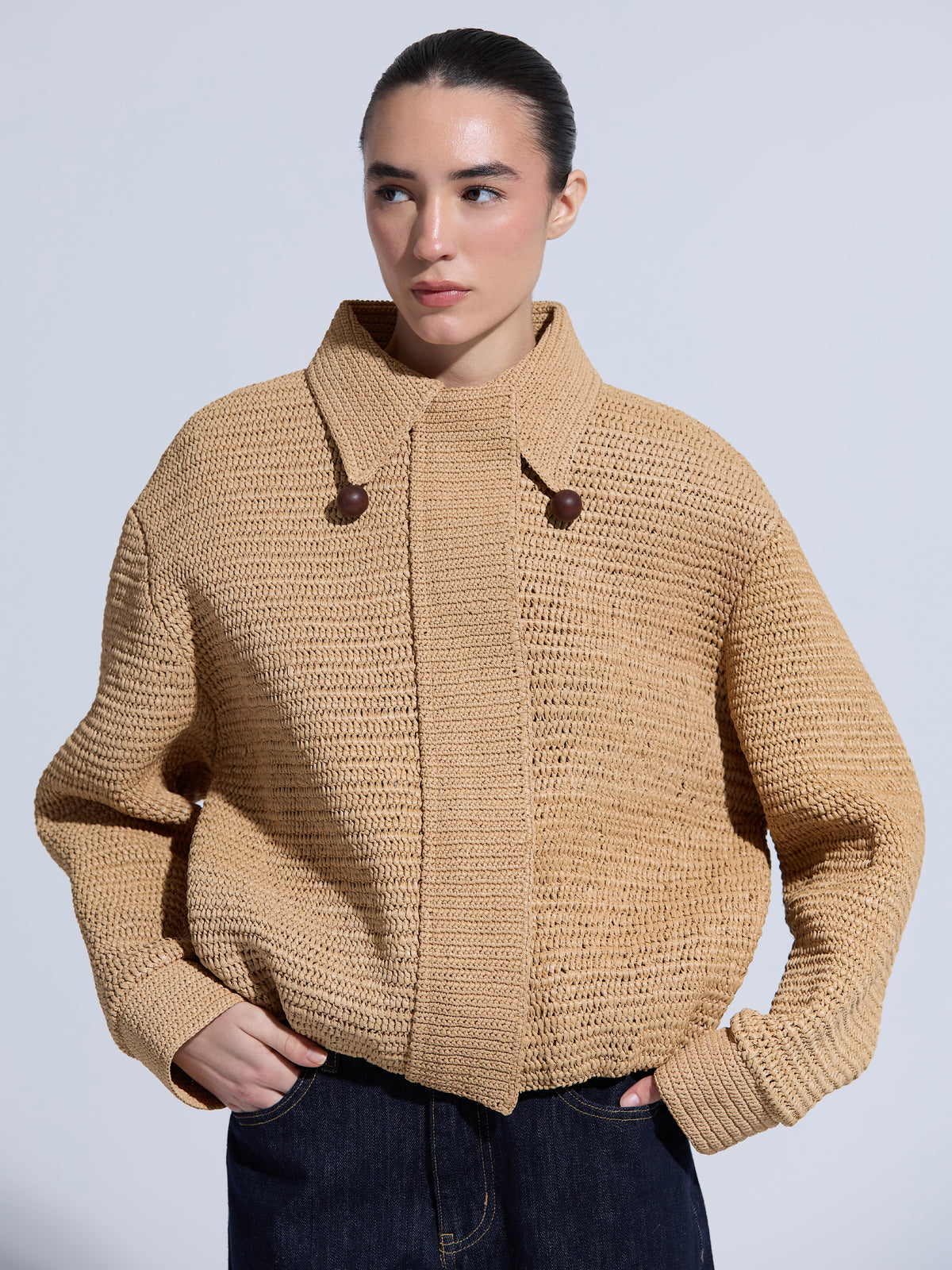 REN 14 - Chaqueta en Crochet de Rafia
